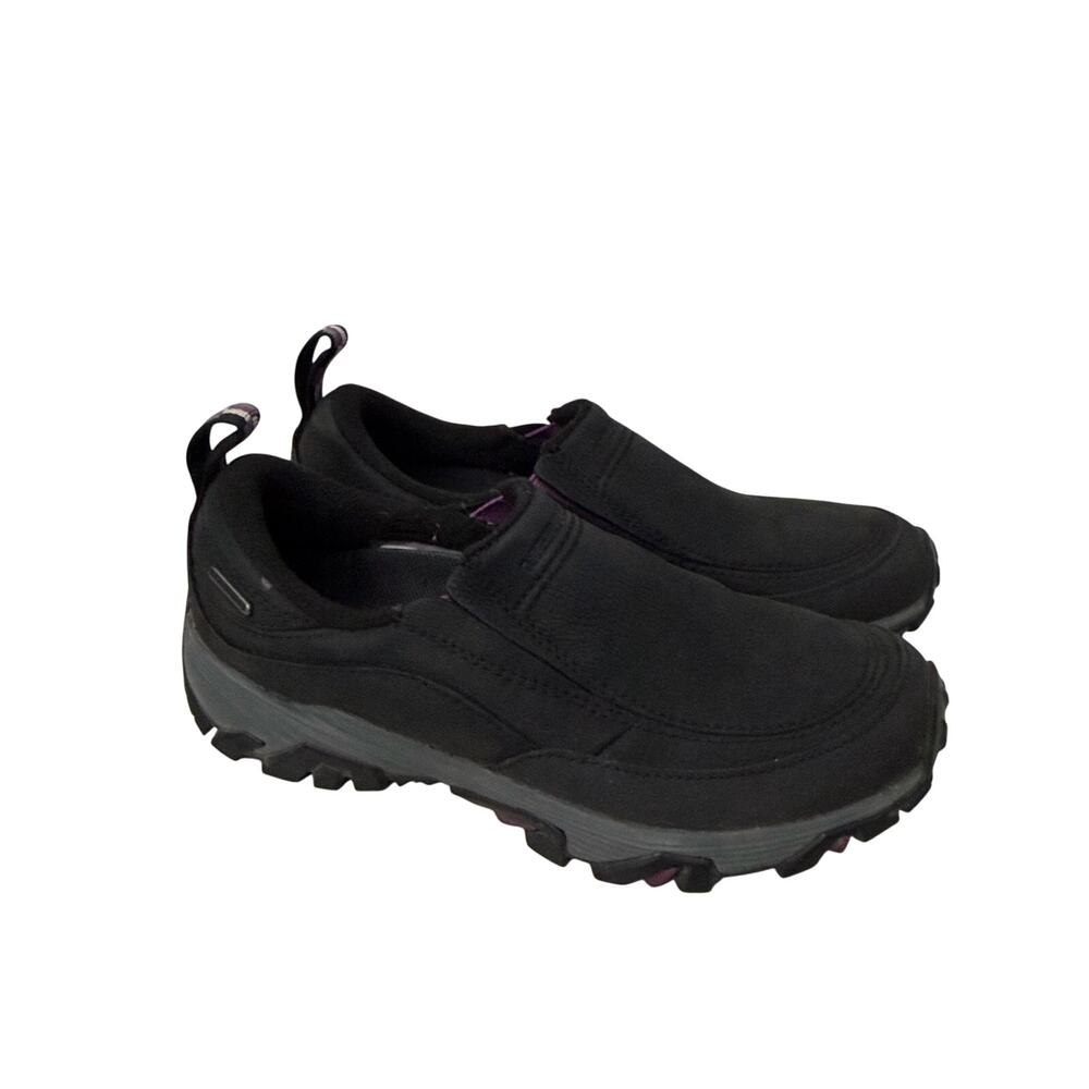 Merrell Shoes Women's Size 7 Black Leather Coldpack Ice+ Moc Waterproof Vibram